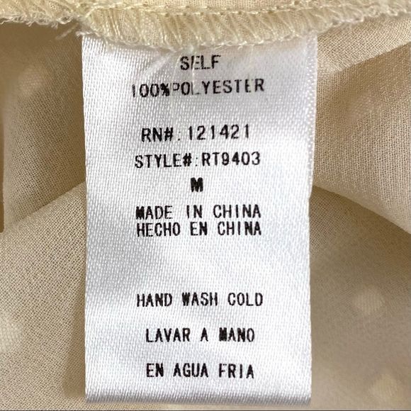 Stitch Fix Ellison Swiss Dot top ivory blouse -M - Picture 16 of 17